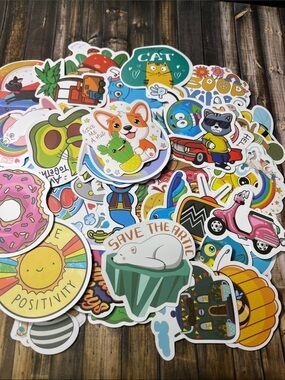 5for$10 Matte Classroom Kid-Friendly Animal And Cute Mixed Lot of 50 Stickers